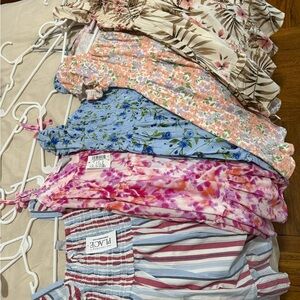 Floral and Striped Kids Dresses